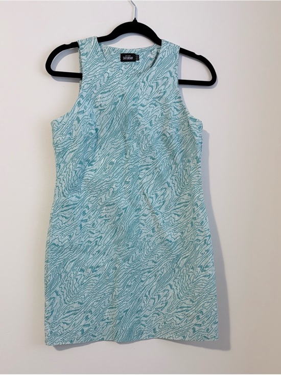 kate spade Dresses & Skirts - Kate Spade Saturday Sleeveless Shift Dress Size 4 Cotton Teal Print